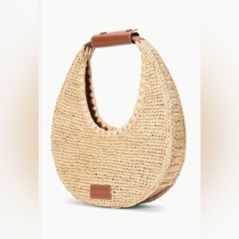 STAUD Tan Woven Bag